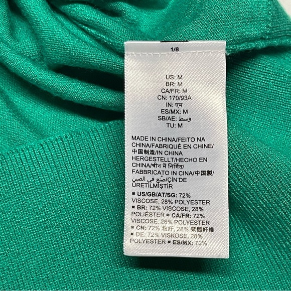 Lark & Ro Green Knit Pullover Sweater Womens Size Medium Office Professional - Picture 8 of 8